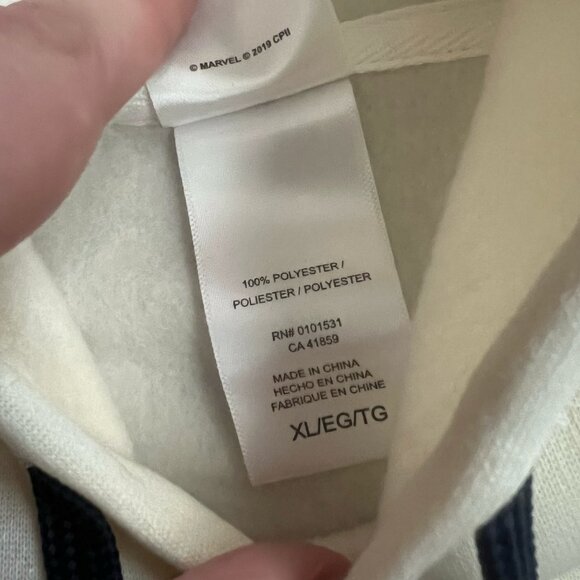 NWT Marvel Spiderman Colorblock Women's Short Sleeve Hoodie Boxlunch Size XL - Picture 5 of 6